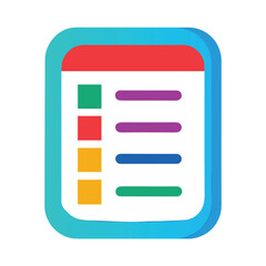 Obraz premium Checklist icon with colorful elements and a clean, modern design