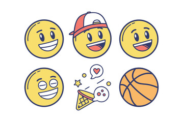 Emoji big set. Vector