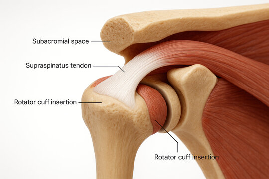 Rotator Cuff Anatomy Illustration: Supraspinatus Tendon and Subacromial Space [Illustration]