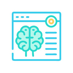 Brain health data on a computer screen illustration