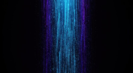 Abstract blue light streams on a dark background with a futuristic design