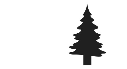 Fototapeta premium Minimal Christmas Tree Silhouette Vector – Simple Holiday Evergreen Icon