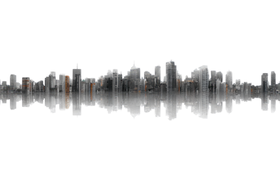 Gray, horizontal sound wave graphic