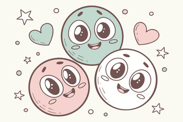 Emoji big set. Vector