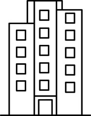 Obraz premium Building outline on white background