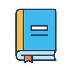 Obraz premium Stylized icon of a book with a bookmark