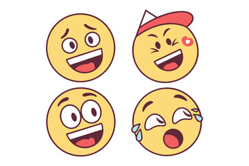 Emoji big set. Vector