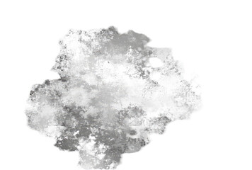 Abstract grayscale watercolor blot