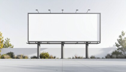 Obraz premium Blank billboard outdoors against bright sky advertising space marketing opportunity
