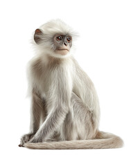 Obraz premium A monkey is sitting on a white background