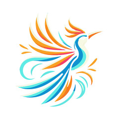 
bird of paradise illustration design