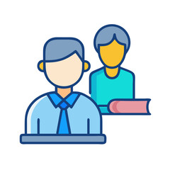 Stylized illustration of a team working on a project