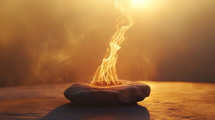 Spiritual Flame on Sacred Stone