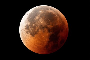 Full red moon in the night sky.