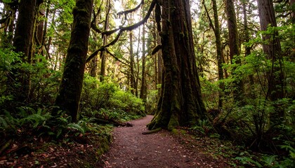 Lush forest path