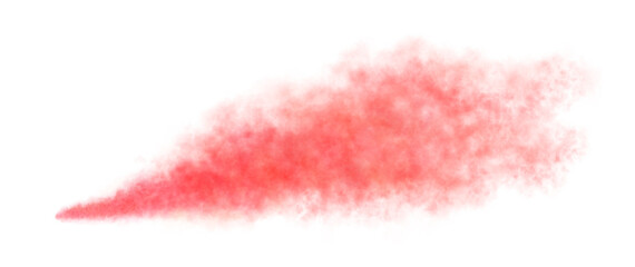 Realistic red glowing smoke or magical mist on transparent background, template or mockup of toxic vapor or fantasy fog cloud. Perfect for visual effects, sci fi concepts, or gaming content