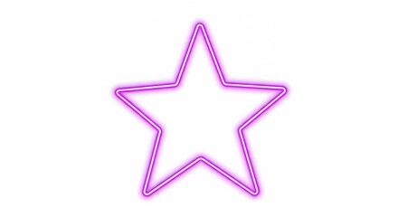 Neon pink star graphic design