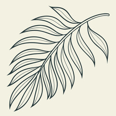 Minimalist Palm Leaf 1