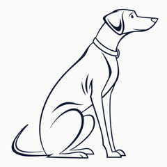 Dog Outline Drawing