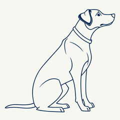 Dog Outline Drawing 1