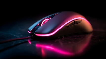 Pink and black mouse