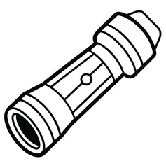 Vector illustration of an isolated electric lamp with a light bulb symbol