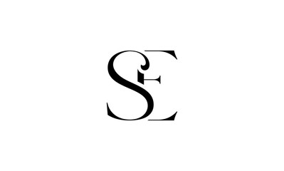 SE initial letters, monogram logo