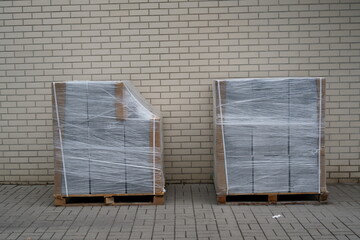 building materials on pallets