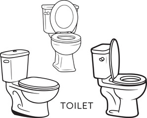 Hing Commode Toilet vector image
