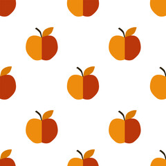 autumn apples seamless pattern