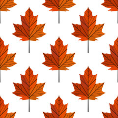 autumn leaves seamless pattern