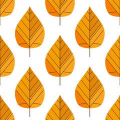 autumn leaves seamless pattern