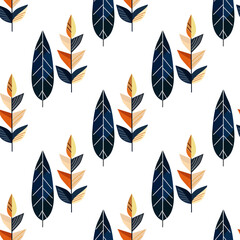autumn leaves seamless pattern