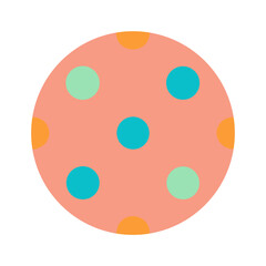 Polka dot circle design on dark background illustration
