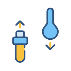 Obraz premium Illustration of up and down movement or adjustment icons
