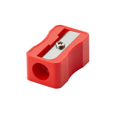 Red pencil sharpener isolated on transparent background