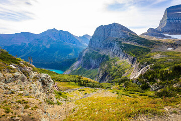 Angel Wing Mountain from the Grinnell trail at Many Glacier