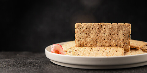 cracker whole grain healthy food durum wheat cookies tasty snack fresh delicious gourmet food...