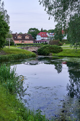 Obraz premium houses in the park