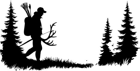 Deer Hunter Hybrid Wilderness Silhouette Set"