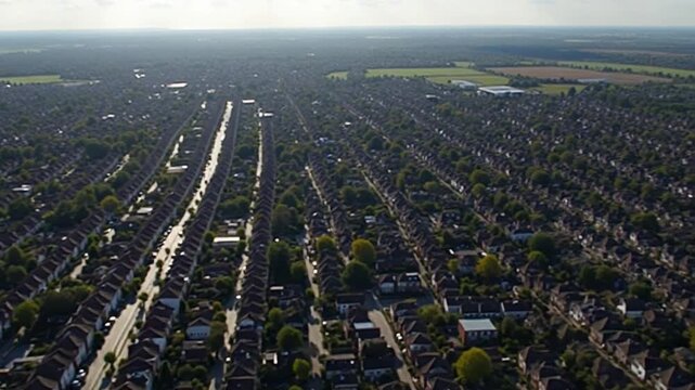 Drone Footage City Suburbs
