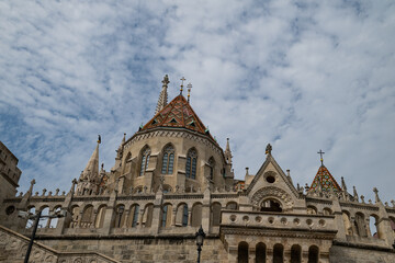 Fototapeta premium Fishermens Bastion on Buda Castle Hill in Budapest Hungary.