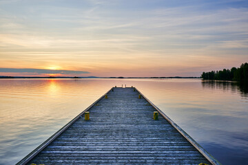 Fototapeta premium pier at sunset