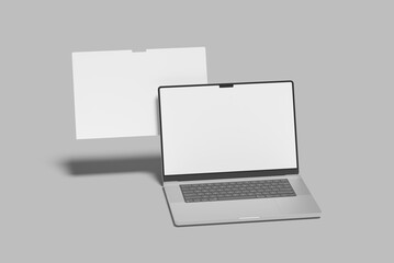 Laptop website presentation blank mockup