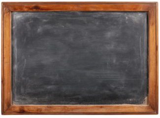 Dusty, aged chalkboard in a wooden frame