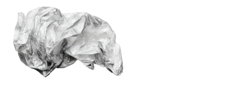 Crumpled white fabric