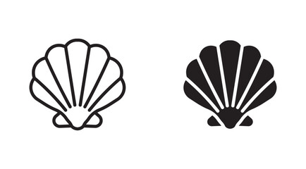 seashell icon set , vector illustration,