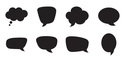 Speech Bubbles set. Speech bubbles blank isolated on white background. speech bubble comic signs.