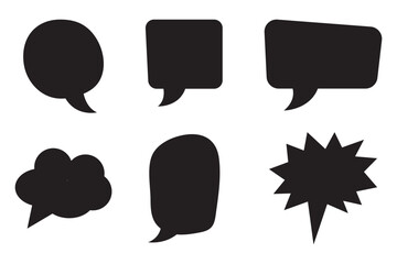Collection of doodle speech bubbles, stickers, text boxes icons
