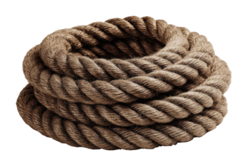 Twisted rope coils in a ring